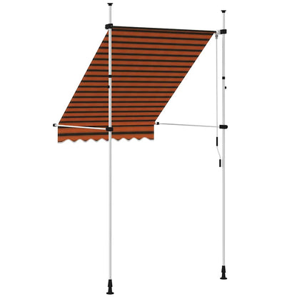vidaXL Einziehbare Markise Handbetrieben 150 cm Orange und Braun