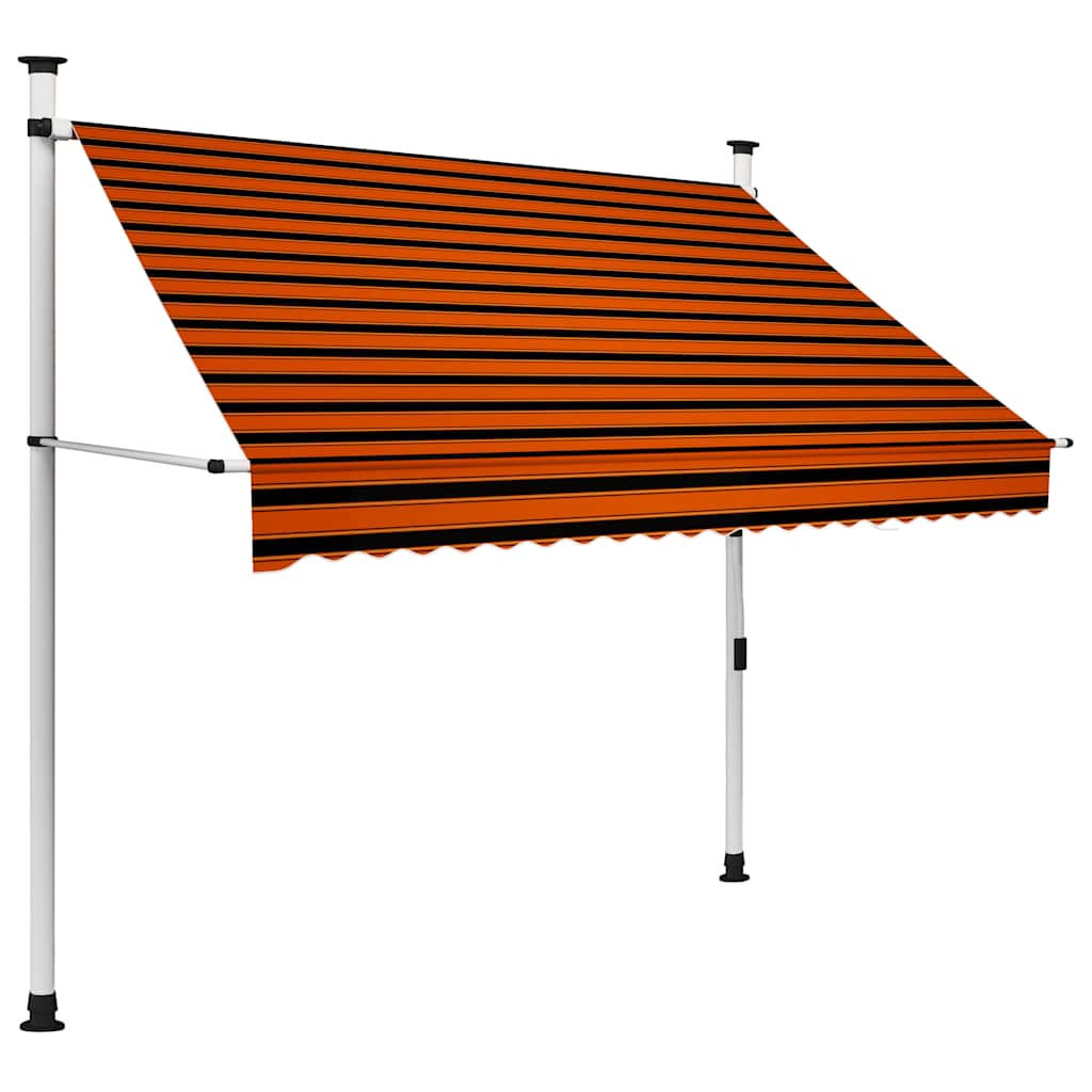 vidaXL Einziehbare Markise Handbetrieben 200 cm Orange und Braun
