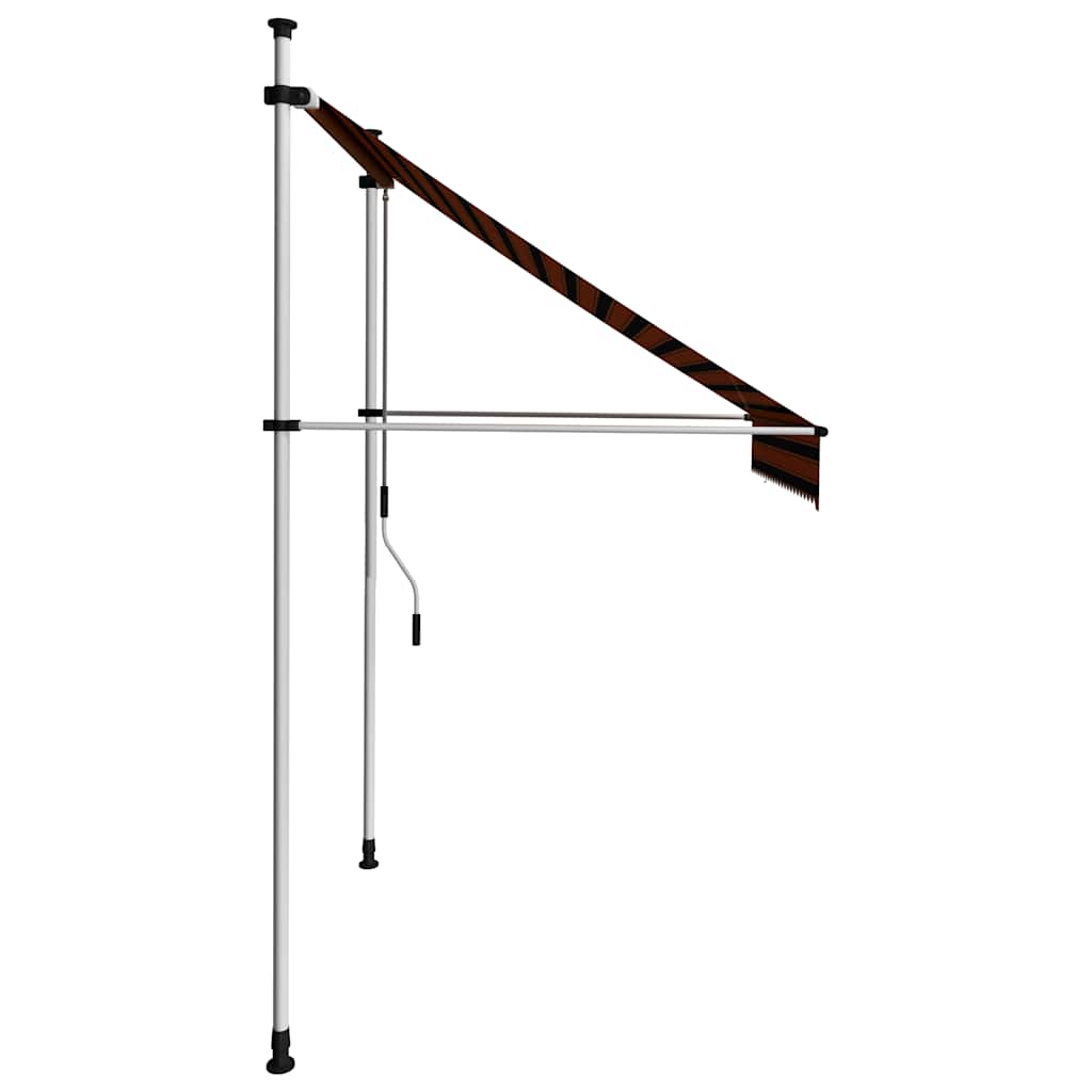 vidaXL Einziehbare Markise Handbetrieben 200 cm Orange und Braun