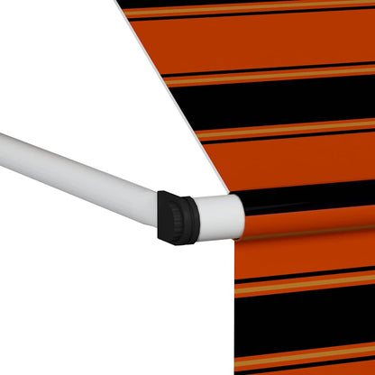 vidaXL Einziehbare Markise Handbetrieben 200 cm Orange und Braun
