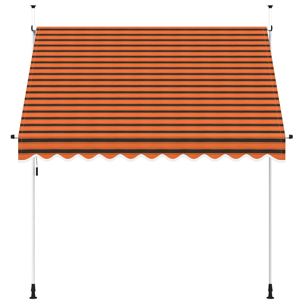 vidaXL Einziehbare Markise Handbetrieben 250 cm Orange und Braun