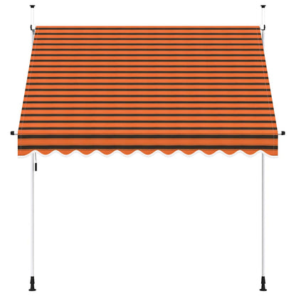 vidaXL Einziehbare Markise Handbetrieben 250 cm Orange und Braun
