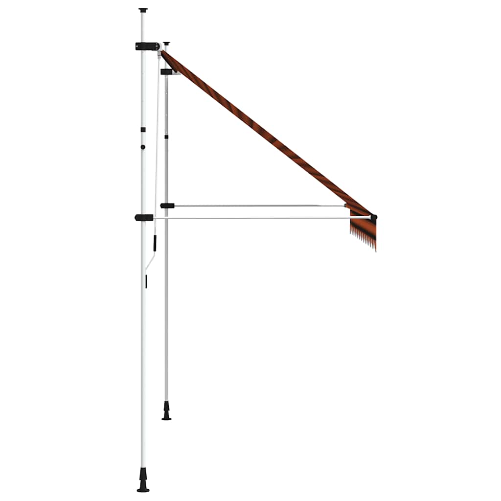 vidaXL Einziehbare Markise Handbetrieben 250 cm Orange und Braun