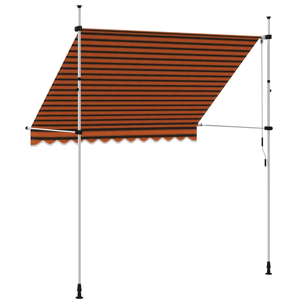 vidaXL Einziehbare Markise Handbetrieben 250 cm Orange und Braun
