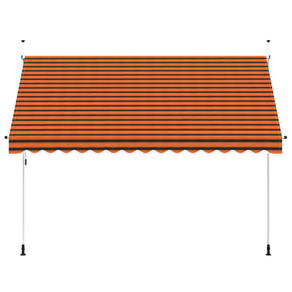 vidaXL Einziehbare Markise Handbetrieben 350 cm Orange und Braun