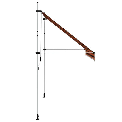 vidaXL Einziehbare Markise Handbetrieben 350 cm Orange und Braun