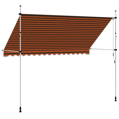 vidaXL Einziehbare Markise Handbetrieben 350 cm Orange und Braun