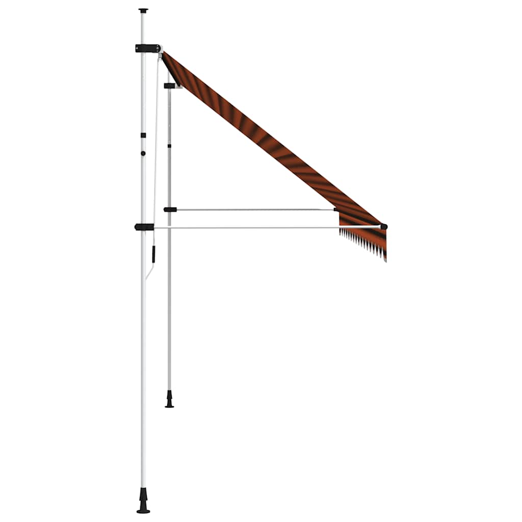 vidaXL Einziehbare Markise Handbetrieben 400 cm Orange und Braun