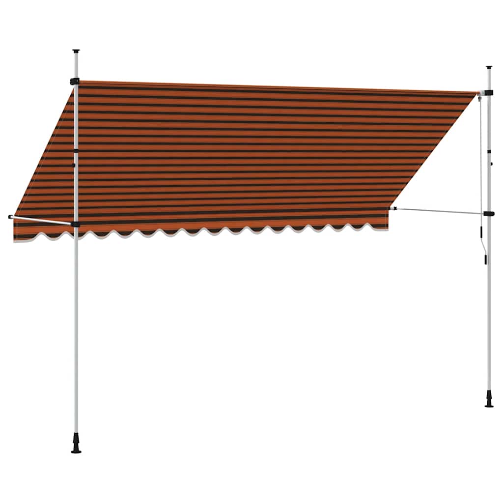 vidaXL Einziehbare Markise Handbetrieben 400 cm Orange und Braun