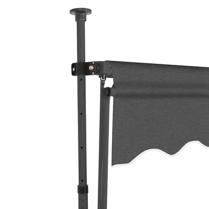 vidaXL Einziehbare Markise Handbetrieben mit LED 100 cm Anthrazit