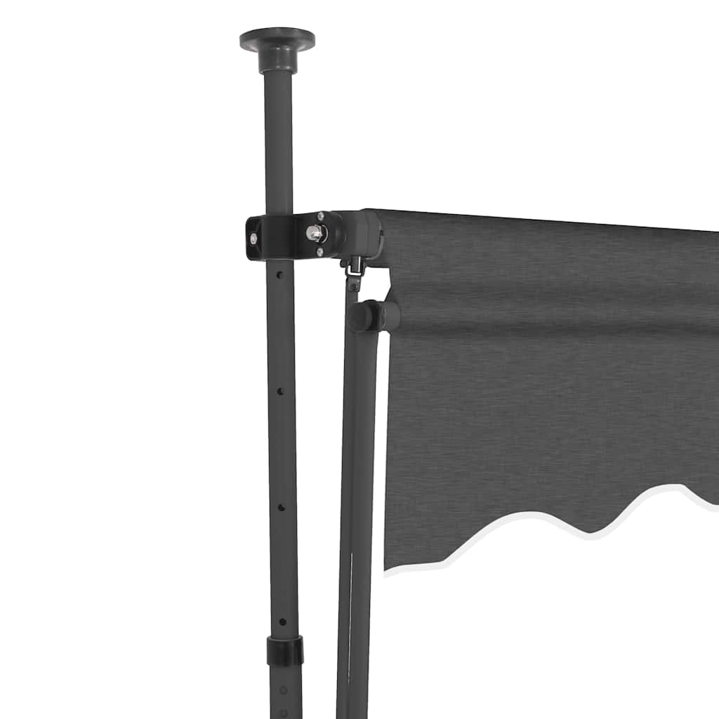 vidaXL Einziehbare Markise Handbetrieben mit LED 200 cm Anthrazit