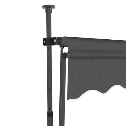 vidaXL Einziehbare Markise Handbetrieben mit LED 400 cm Anthrazit