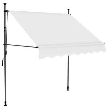 vidaXL Einziehbare Markise Handbetrieben mit LED 100 cm Creme