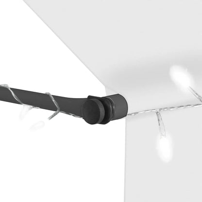 vidaXL Einziehbare Markise Handbetrieben mit LED 250 cm Creme