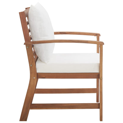vidaXL Ensemble de salon de jardin 4 pcs avec coussins Bois d'acacia massif