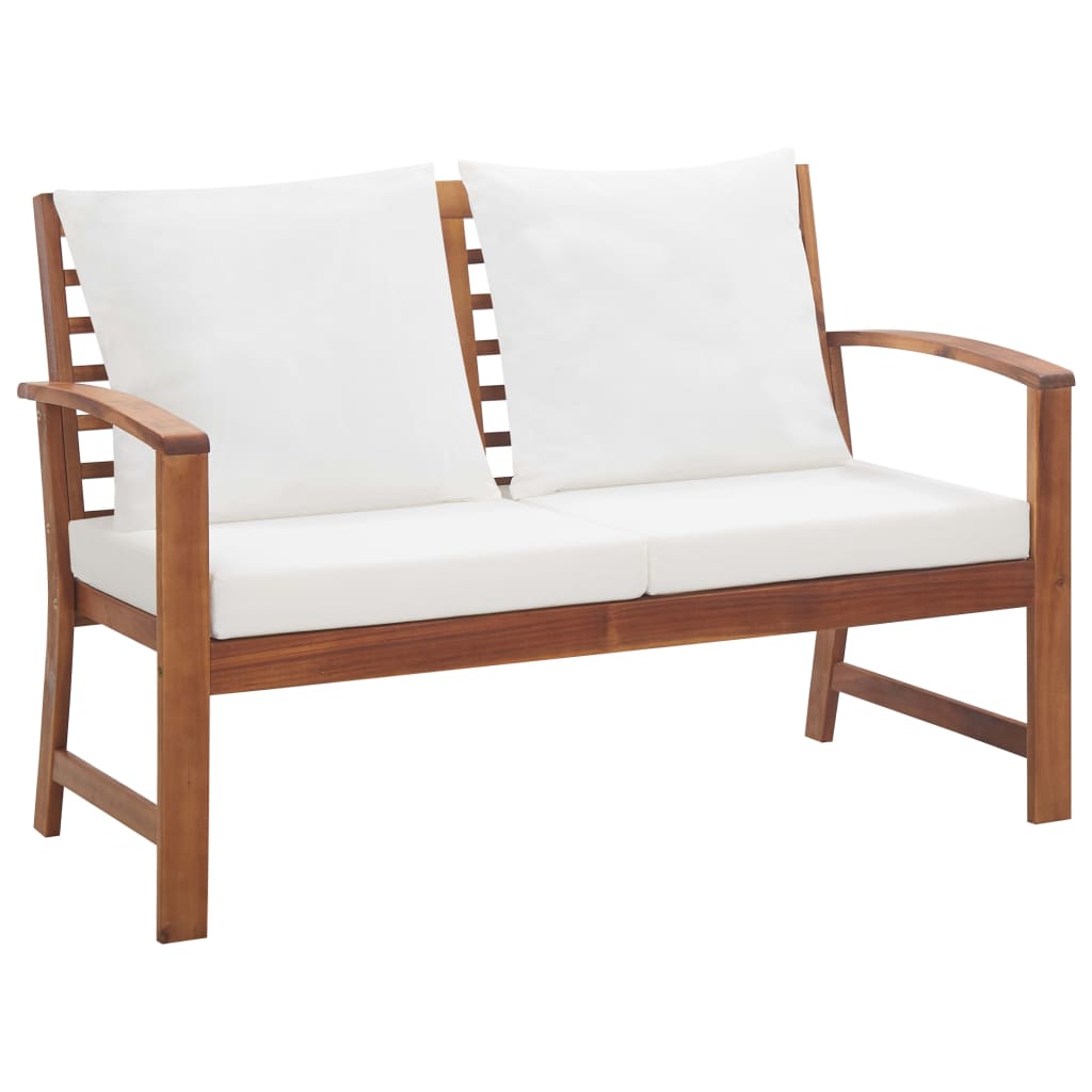 vidaXL Ensemble de salon de jardin 4 pcs avec coussins Bois d'acacia massif