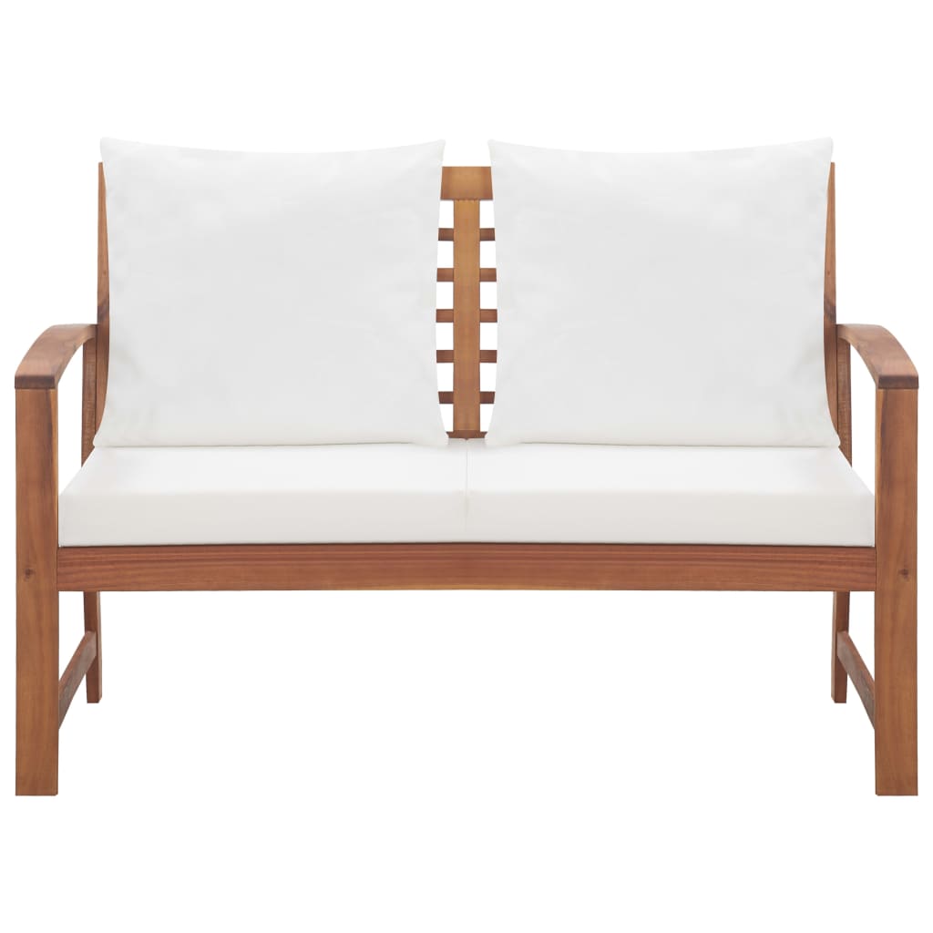 vidaXL Ensemble de salon de jardin 4 pcs avec coussins Bois d'acacia massif