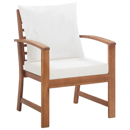 vidaXL Ensemble de salon de jardin 4 pcs avec coussins Bois d'acacia massif