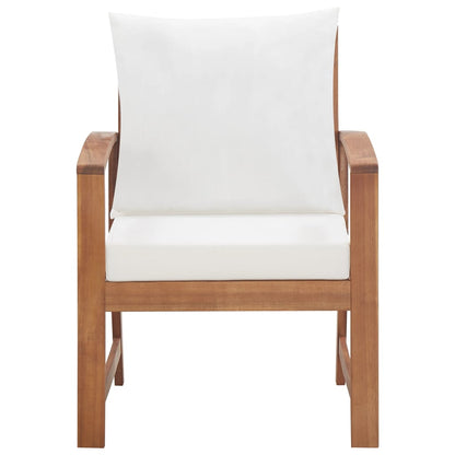 vidaXL Ensemble de salon de jardin 4 pcs avec coussins Bois d'acacia massif