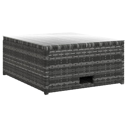 vidaXL Salon de jardin 4 pcs avec coussins résine tressée Gris