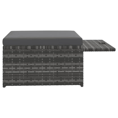 vidaXL Salon de jardin 4 pcs avec coussins résine tressée Gris