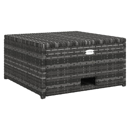 vidaXL Salon de jardin 4 pcs avec coussins résine tressée Gris