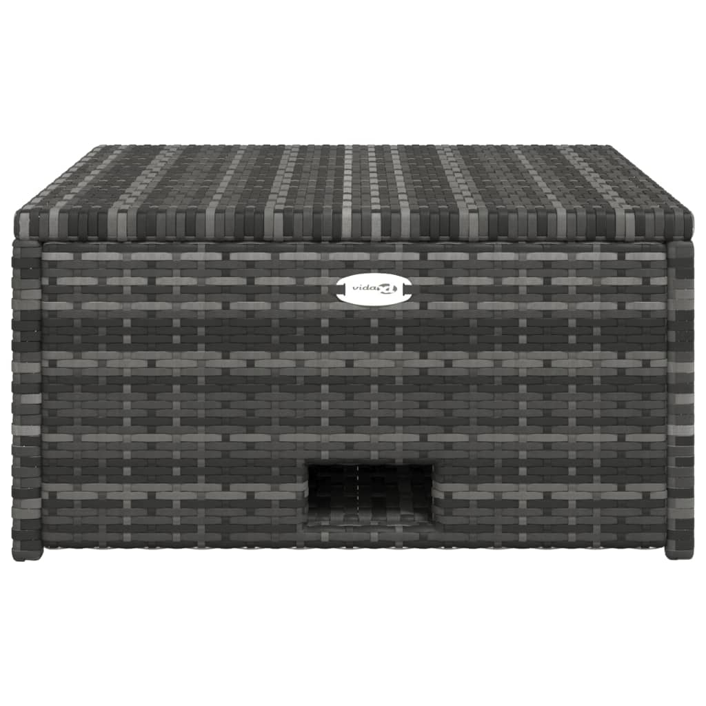 vidaXL Salon de jardin 4 pcs avec coussins résine tressée Gris