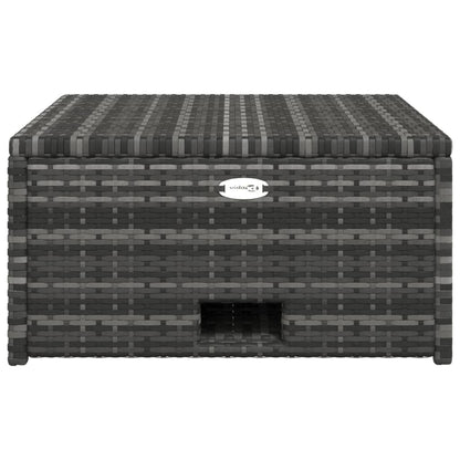 vidaXL Salon de jardin 4 pcs avec coussins résine tressée Gris