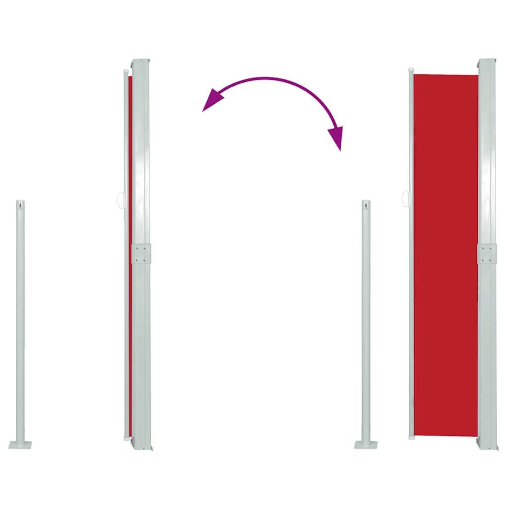 Ausziehbare Seitenmarkise 170×300 cm Rot