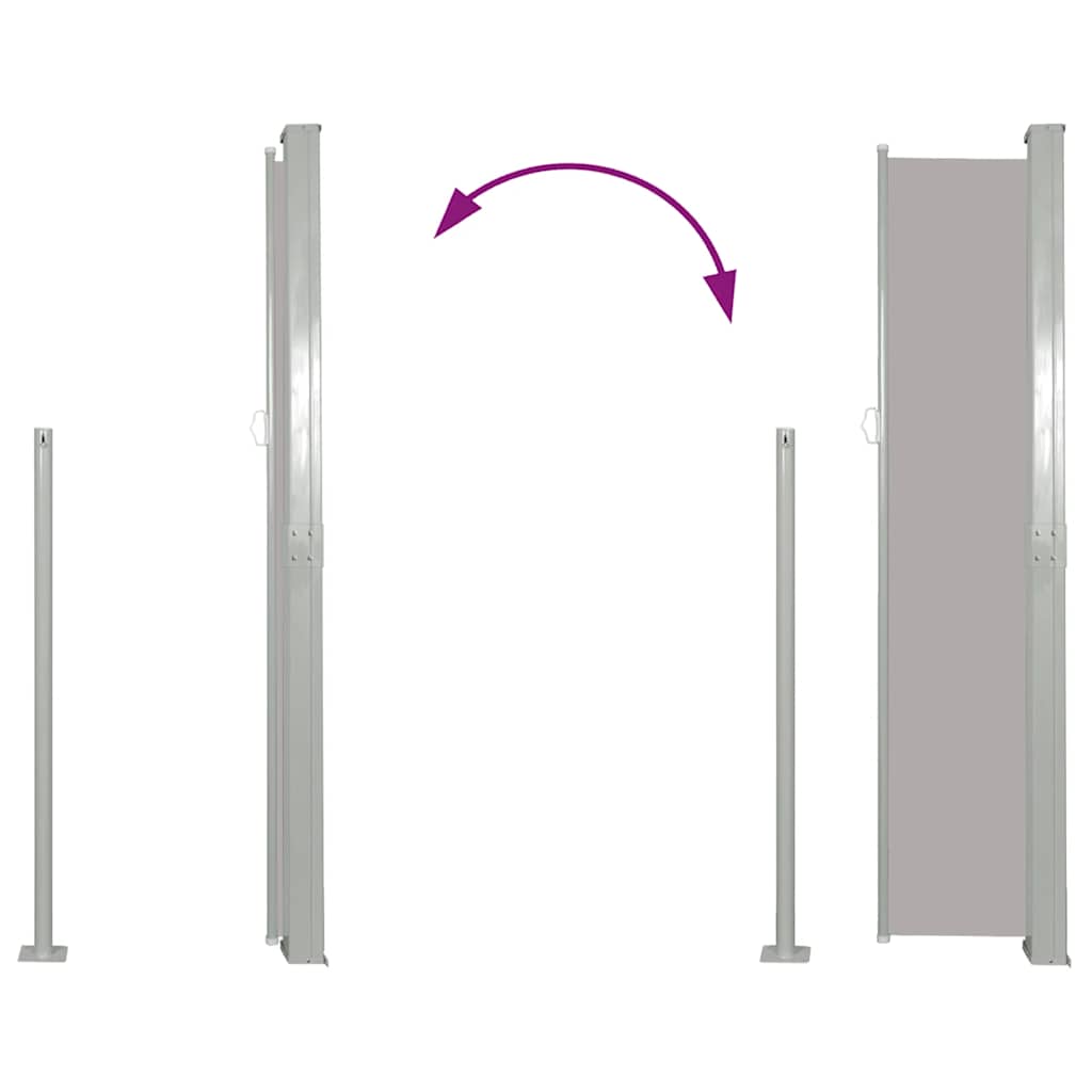 Ausziehbare Seitenmarkise 170×300 cm Grau