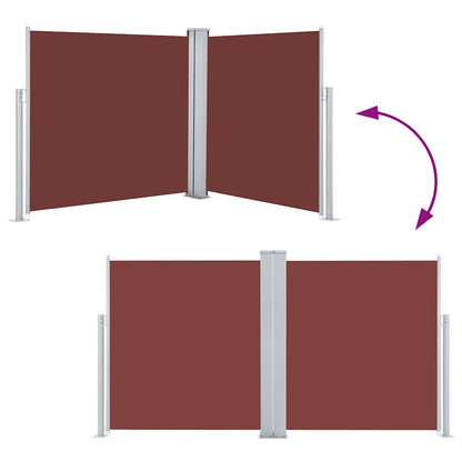 Ausziehbare Seitenmarkise Braun 120 x 600 cm
