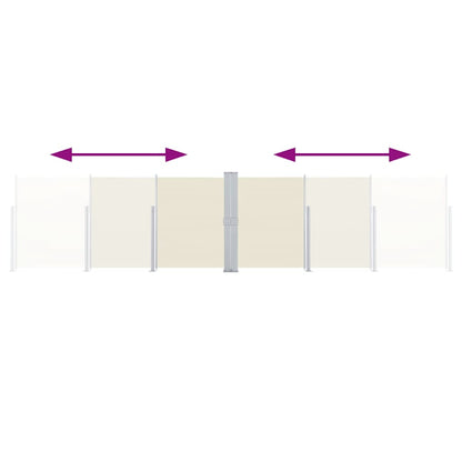 Ausziehbare Seitenmarkise Creme 140 x 600 cm
