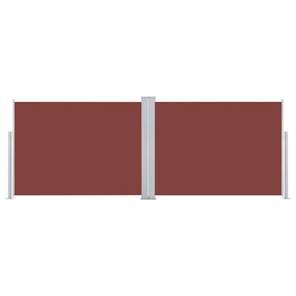 Ausziehbare Seitenmarkise Braun 120 x 1000 cm