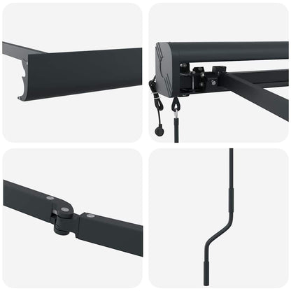 Markise Anthrazit 3,5 x 2,5 m Metall