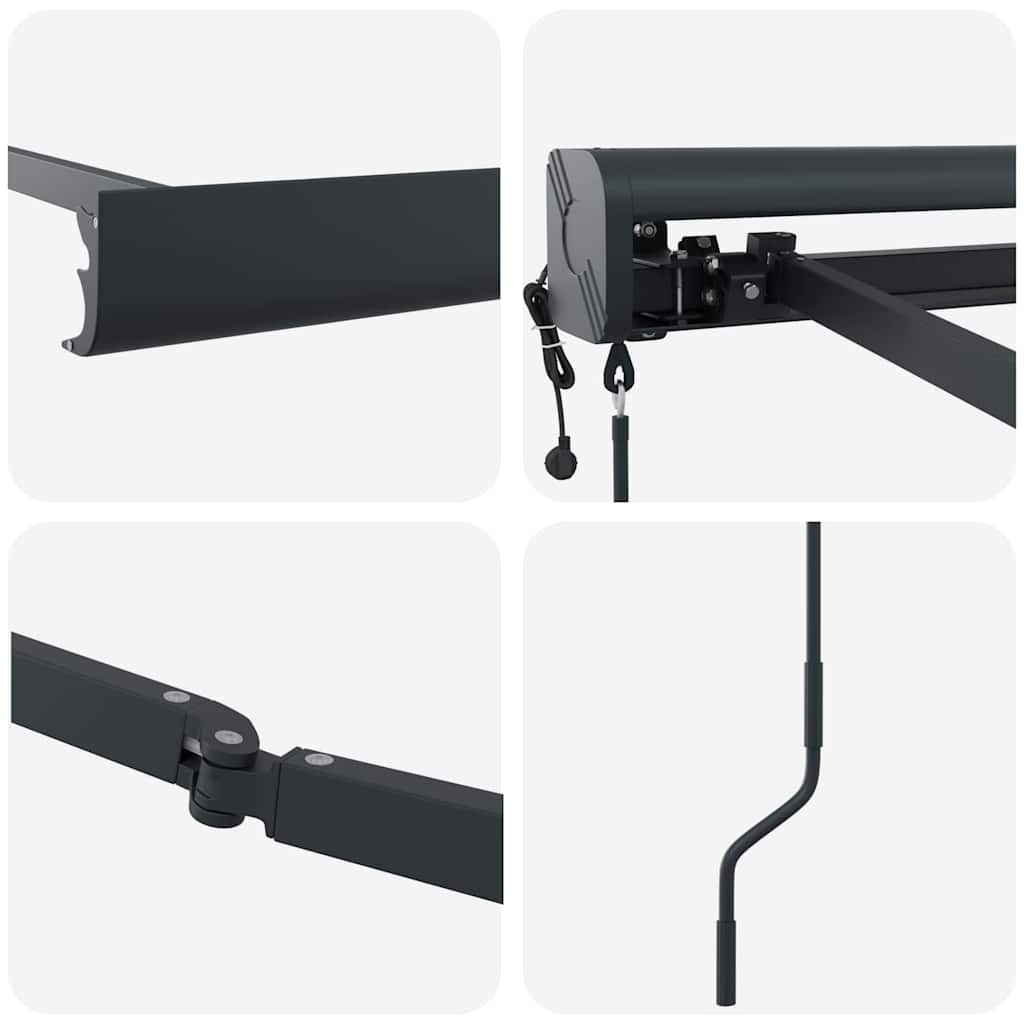 Markise Anthrazit 4,5 × 3 m Metall