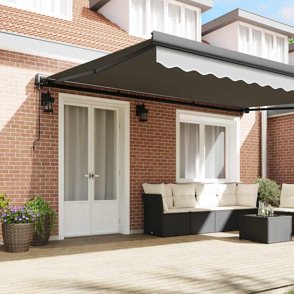 Markise Anthrazit 4,5 × 3 m Metall