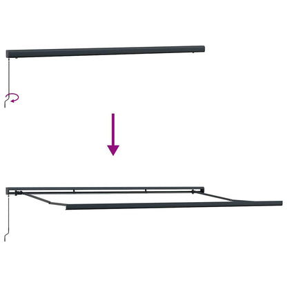 Markise Anthrazit 4,5 × 3 m Metall