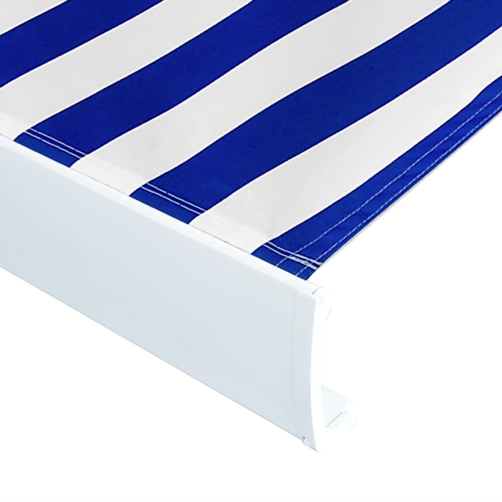 vidaXL Toile de store banne Canvas Bleu & Blanc 450x300 cm