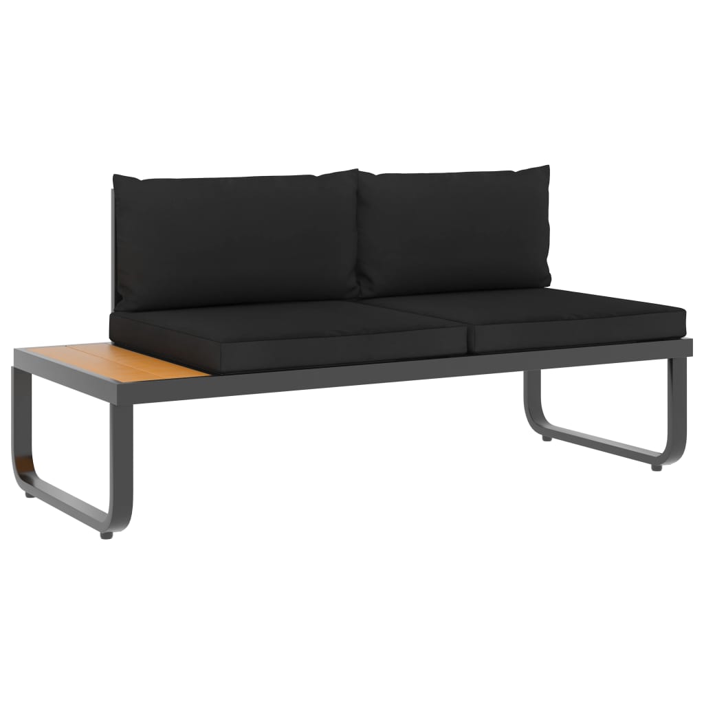 vidaXL Ensemble de canapé d'angle de jardin 5 pcs avec coussins aluminium et WPC