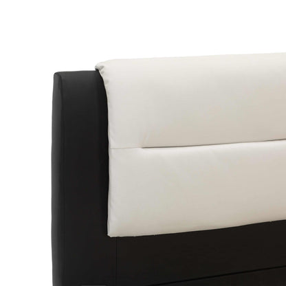 Bettrahmen mit Kopfteil Schwarz 218 x 132 x 86,5 cm Kunstleder