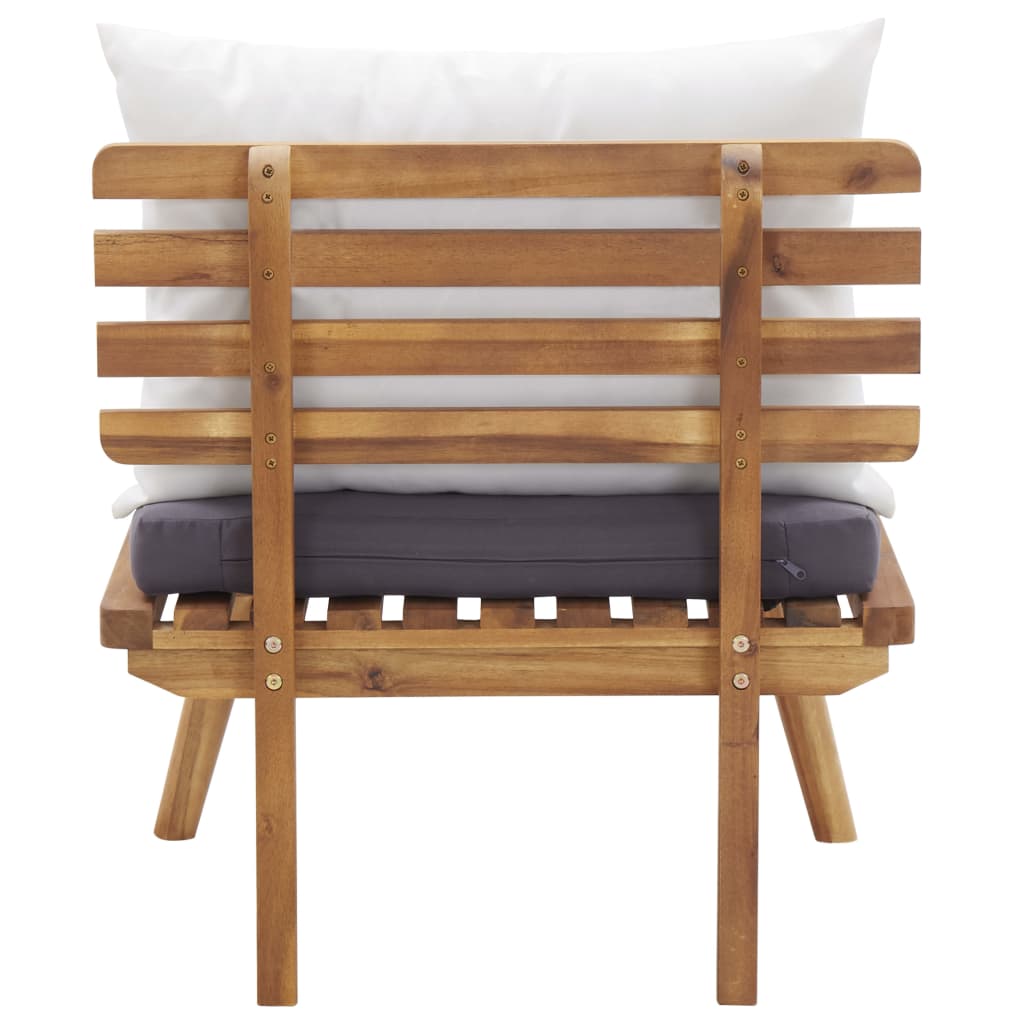 vidaXL Ensemble de salon de jardin 4 pcs avec coussins Bois d'acacia massif