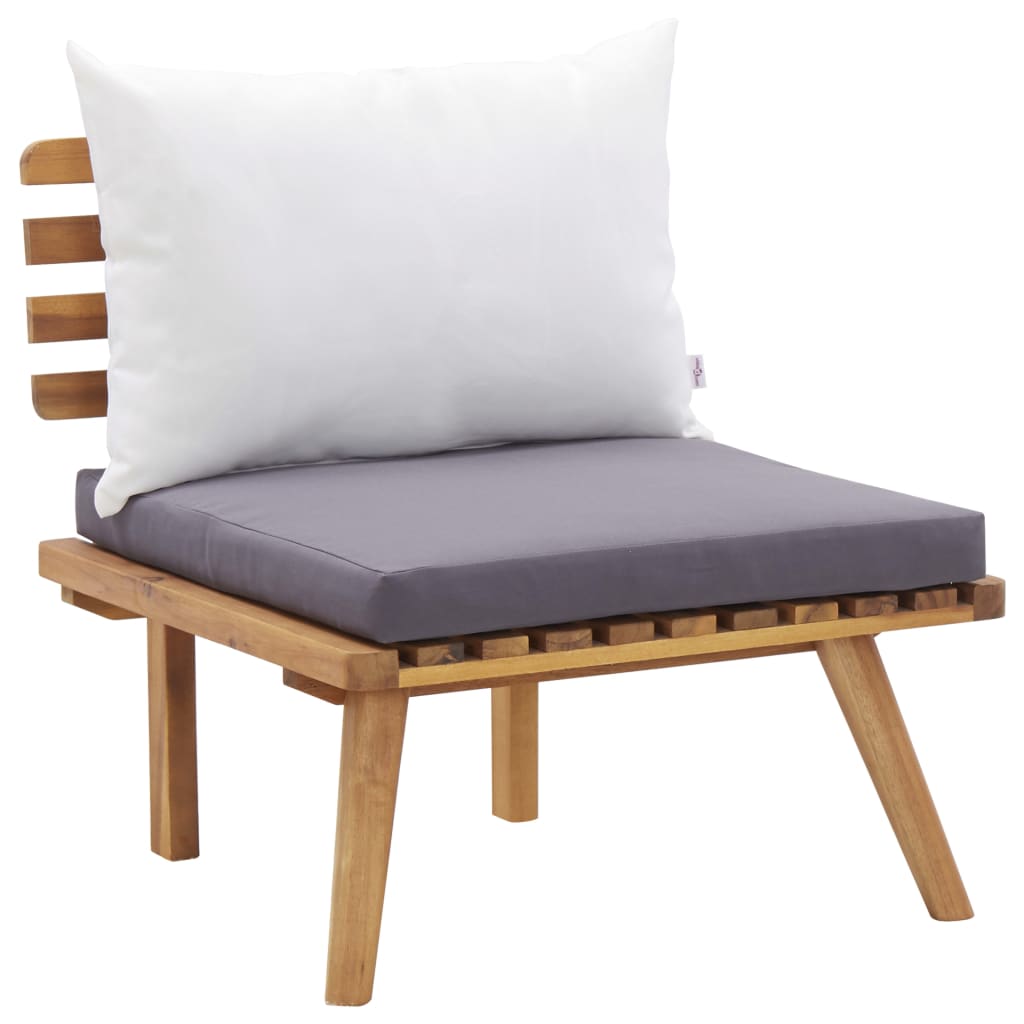 vidaXL Ensemble de salon de jardin 4 pcs avec coussins Bois d'acacia massif