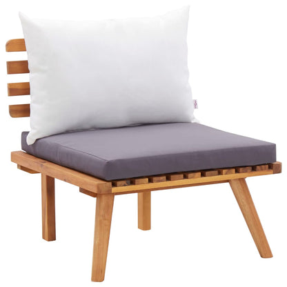 vidaXL Ensemble de salon de jardin 4 pcs avec coussins Bois d'acacia massif