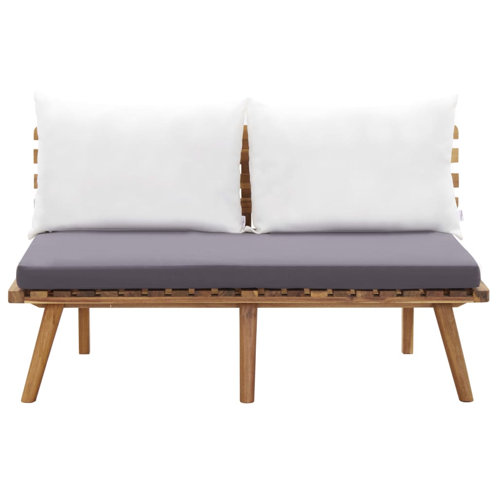 vidaXL Ensemble de salon de jardin 4 pcs avec coussins Bois d'acacia massif