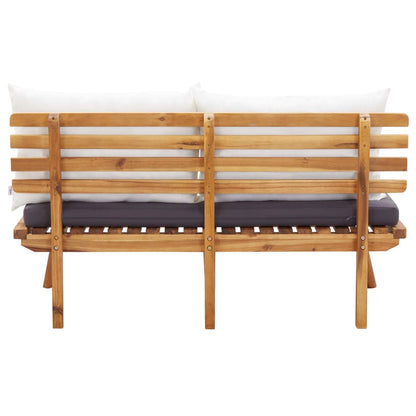 vidaXL Ensemble de salon de jardin 4 pcs avec coussins Bois d'acacia massif