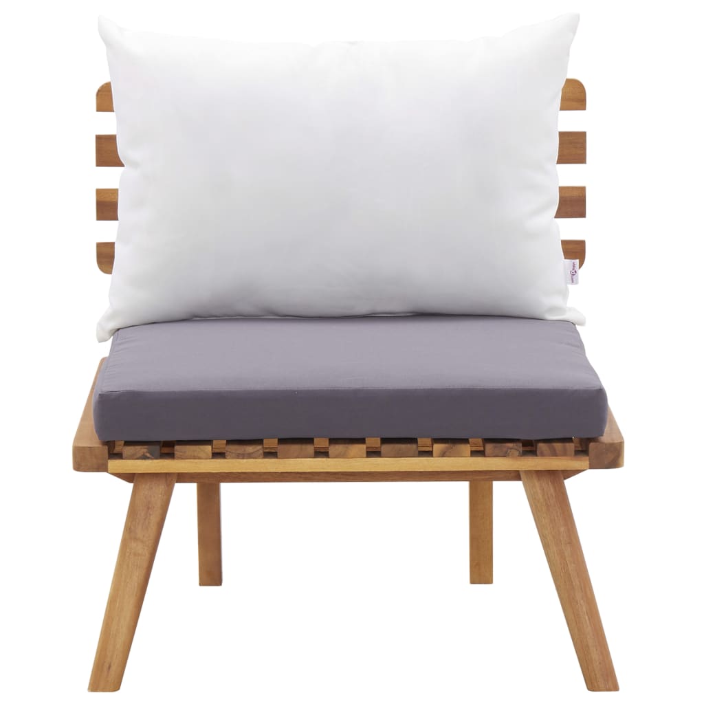vidaXL Ensemble de salon de jardin 4 pcs avec coussins Bois d'acacia massif