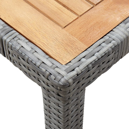 vidaXL 5-tlg. Garten-Essgruppe mit Auflagen Poly Rattan Grau