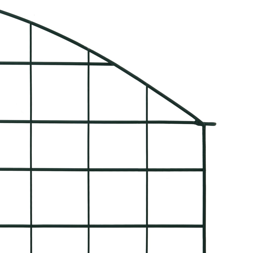 vidaXL Gartenzaun Set Konvex 77,5x78,5 cm Grün