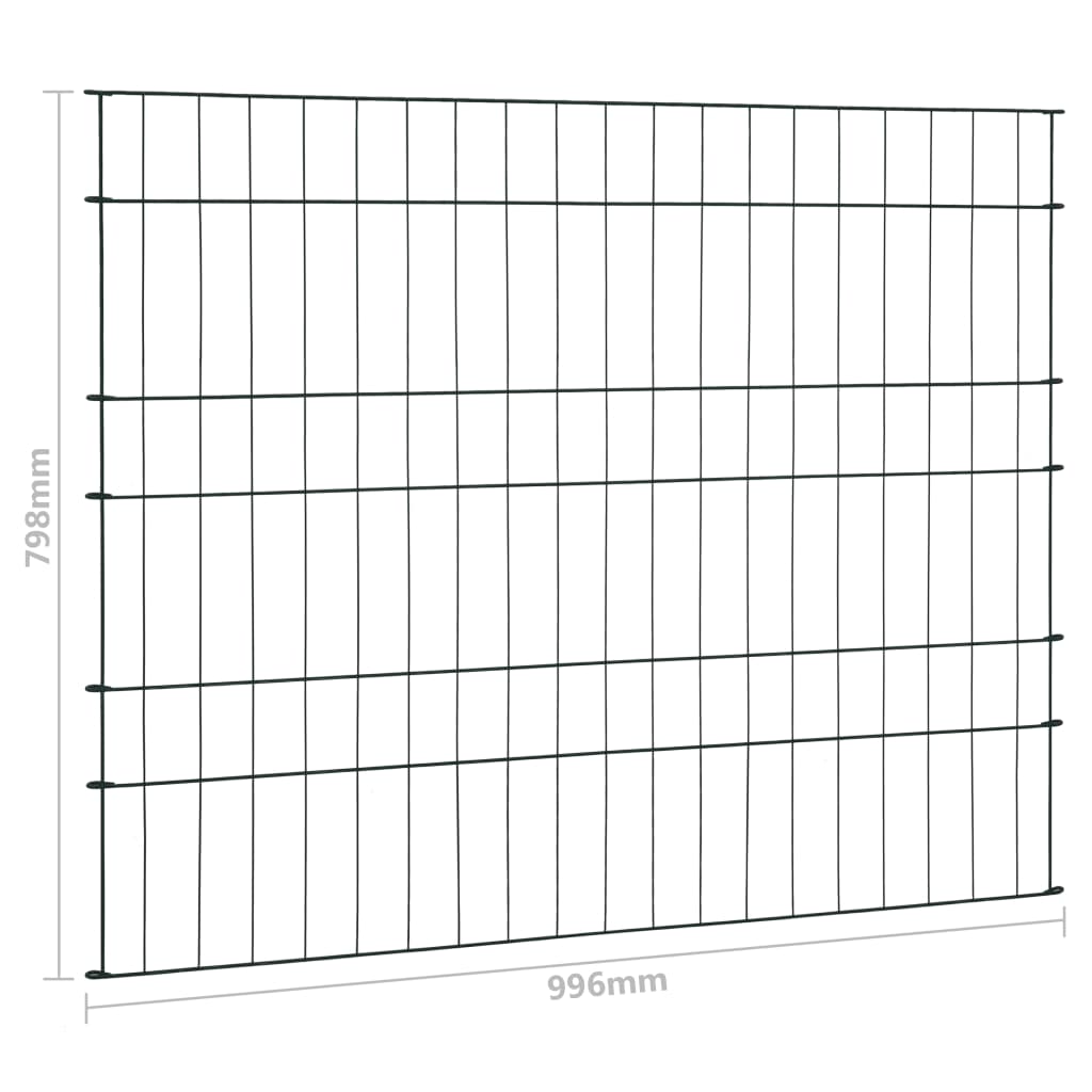 vidaXL Gartenzaun Set 99,6x79,8 cm Grün