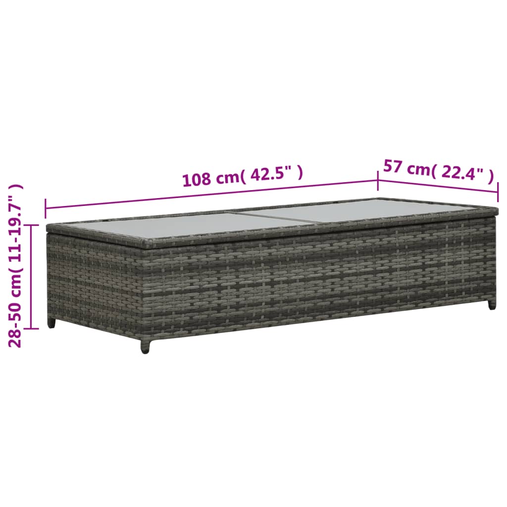 vidaXL Salon de jardin 4 pcs avec coussins résine tressée anthracite